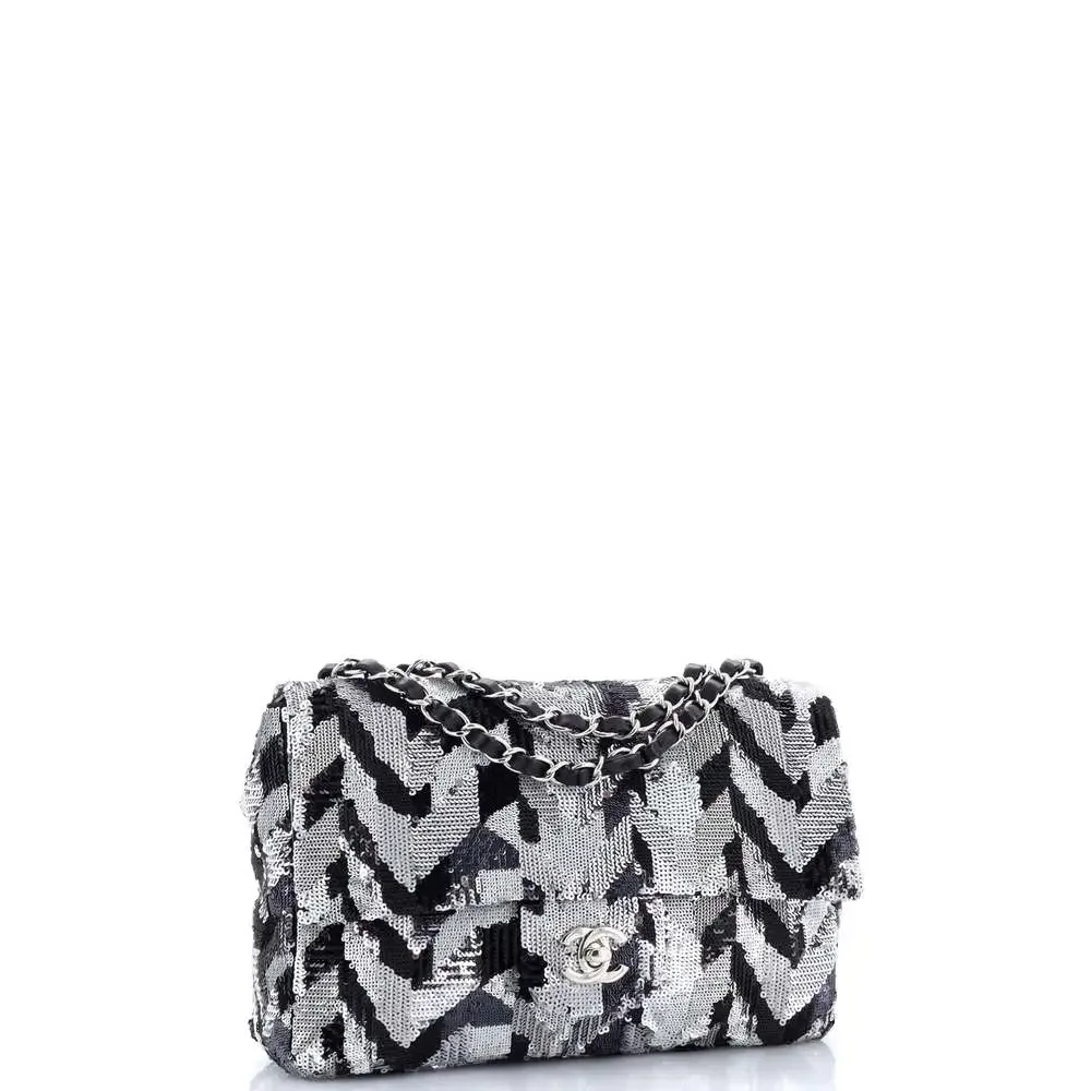 Chanel Cc Chain Flap Bag Sequins Medium #240075C43B - Picture 2 of 7